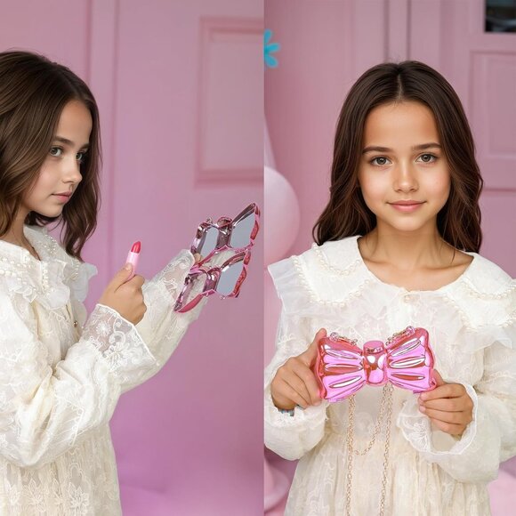 Charming Mini Bow Crossbody Bag - Perfect Gift for Young Girls Aged 3-12 - Picture 6 of 9